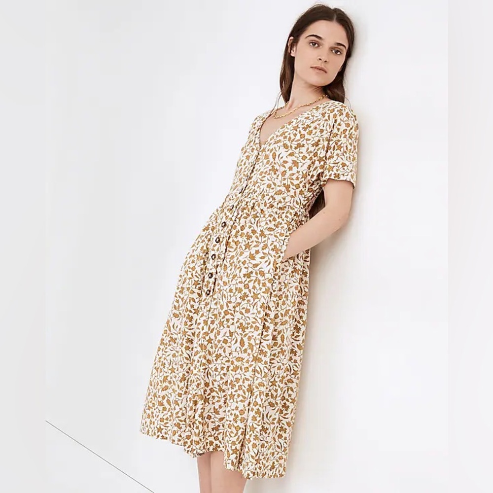 Madewell Floral Midi Dress